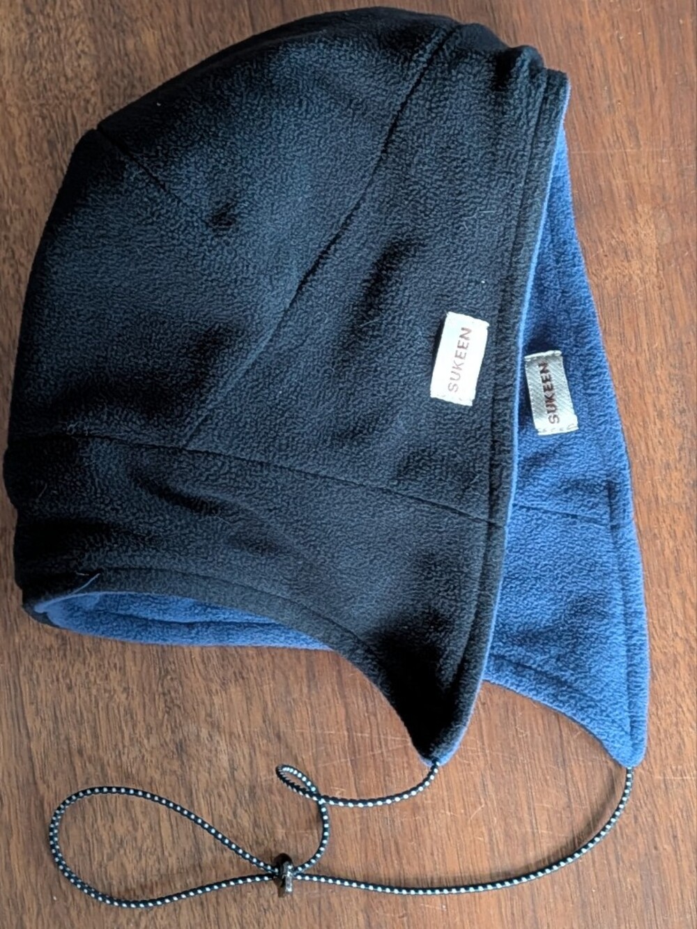 Sukeen Kids Fleece Hat Hood Navy Black Reversible
